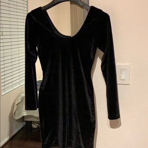 Long sleeve velvet dress